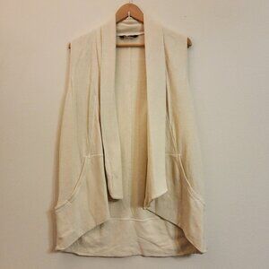 The North Face Long Open Front Slvles Duster Cardigan Beige Women M Athleisure